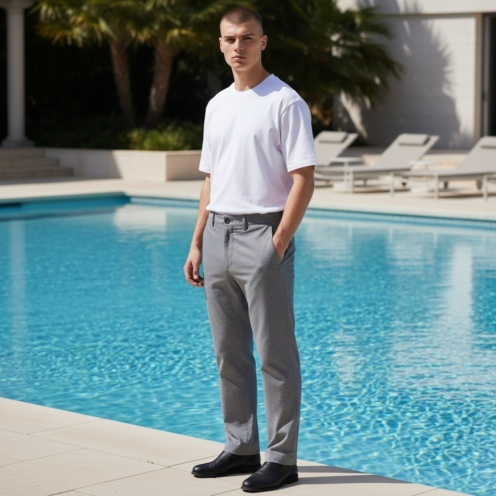 Ben Hogan Mens Performance Golf Pants Heather Grey Flat Front 32x31 Active Flex
